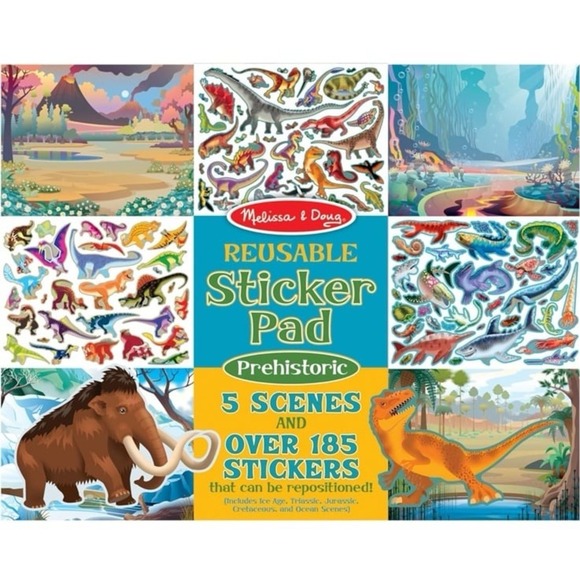 New Melissa & Doug Reusable Sticker Pad - Prehistoric - FSC-Certified Materials - Picture 1 of 12